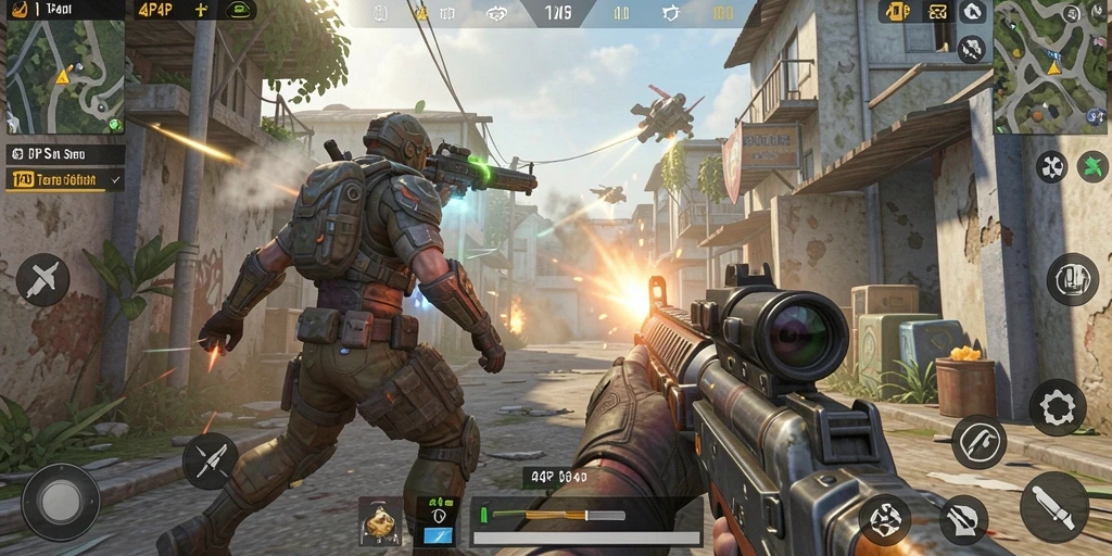 Gameplay seru dalam pertempuran TPS yang intens.