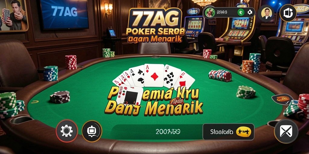 Tampilan gameplay Poker yang menarik dalam aplikasi 77AG.