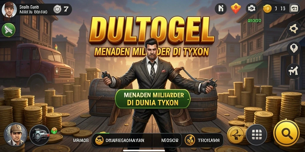 Screenshot gameplay DULTOGEL menampilkan keseruan membangun bisnis.