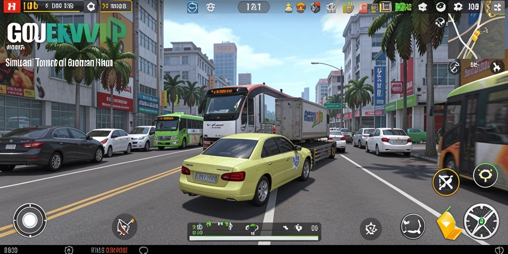 Tampilan gameplay GOJEKVIP yang menampilkan pengalaman mengemudi nyata.