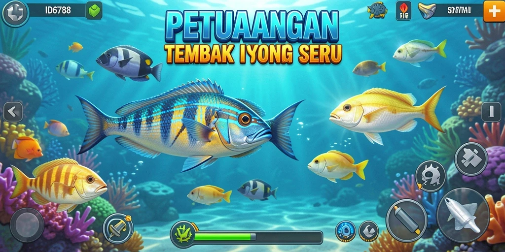 Tangkapan layar ID6788 menampilkan aksi seru dalam permainan Tembak Ikan.