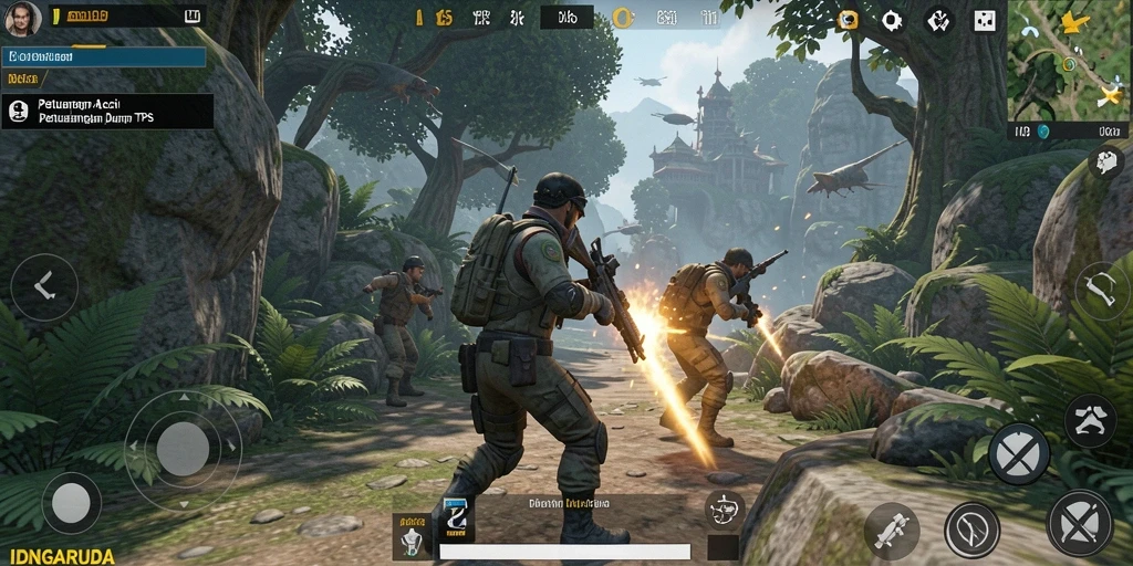 Tampilan gameplay dari IDNGARUDA yang menegangkan dan seru.
