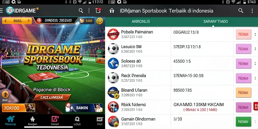 Tampilan menarik dari gameplay Sportsbook di IDRGAME.