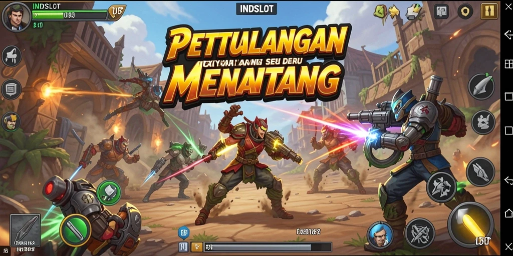 Tampilan gameplay INDSLOT yang mendebarkan dengan aksi seru.