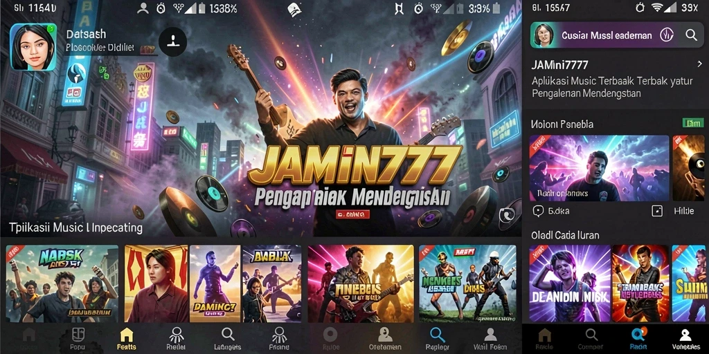 Tampilan screenshot utama JAMIN777 menunjukkan pengalaman bermain musik yang seru.