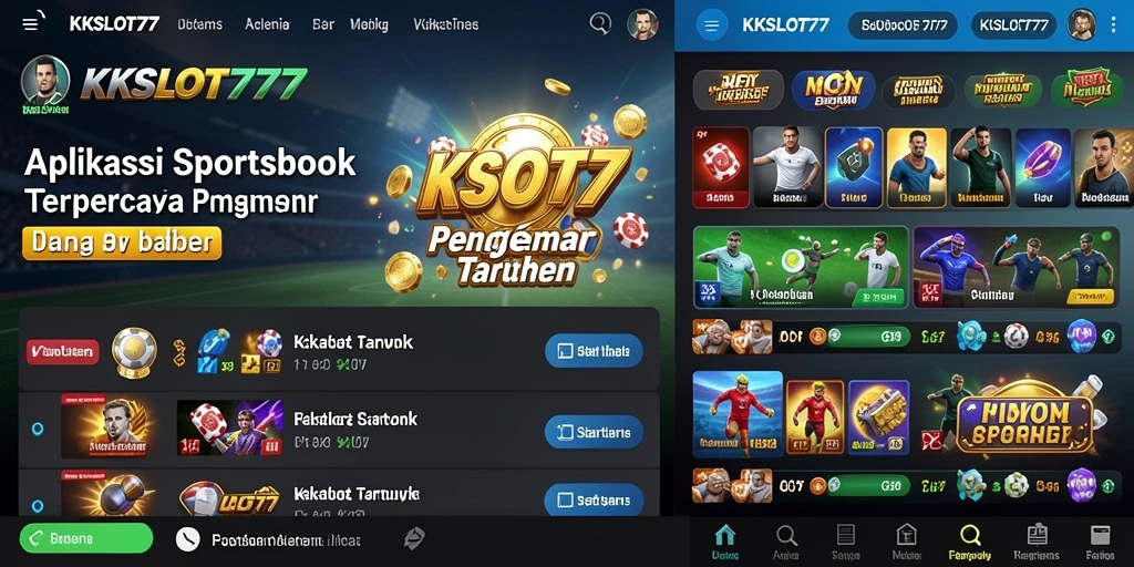 Tampilan antarmuka KKSLOT777 yang menarik saat bermain taruhan olahraga.