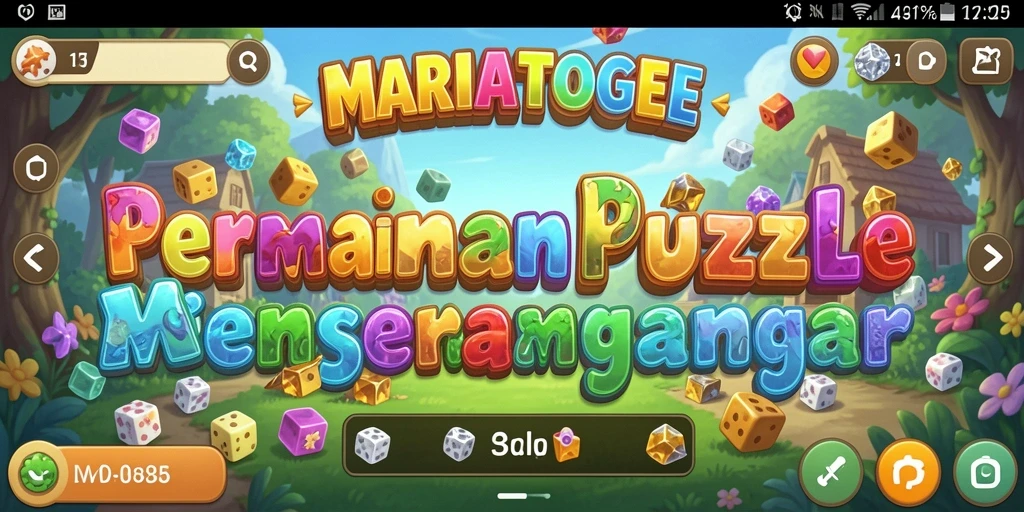 Tampilan menarik pada gameplay Puzzle MARIATOGEL.