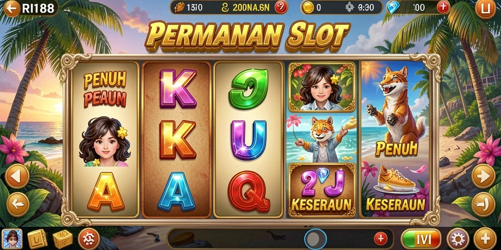 Tampilan gameplay slot RI188 yang menarik dan mengasyikkan.