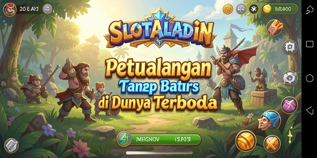 Tangkapan layar utama SLOTALADIN menampilkan petualangan eksplorasi yang mendebarkan.