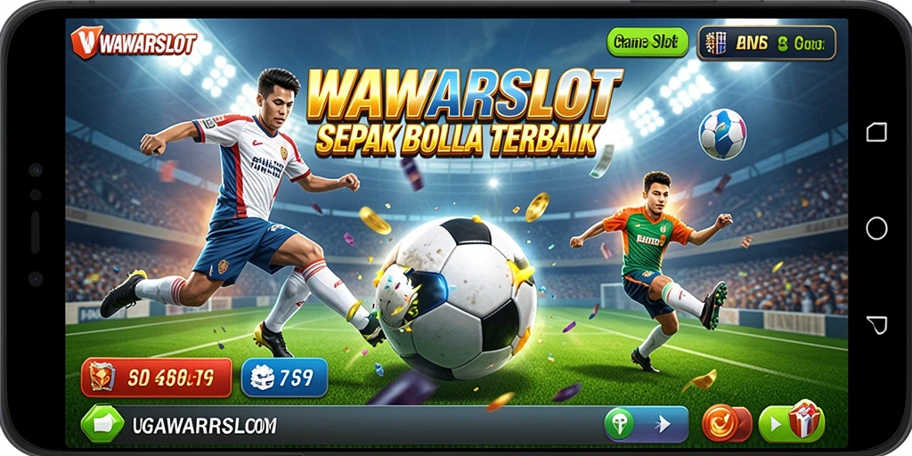 Screenshot gameplay WAWARSLOT dengan momen seru sepak bola.