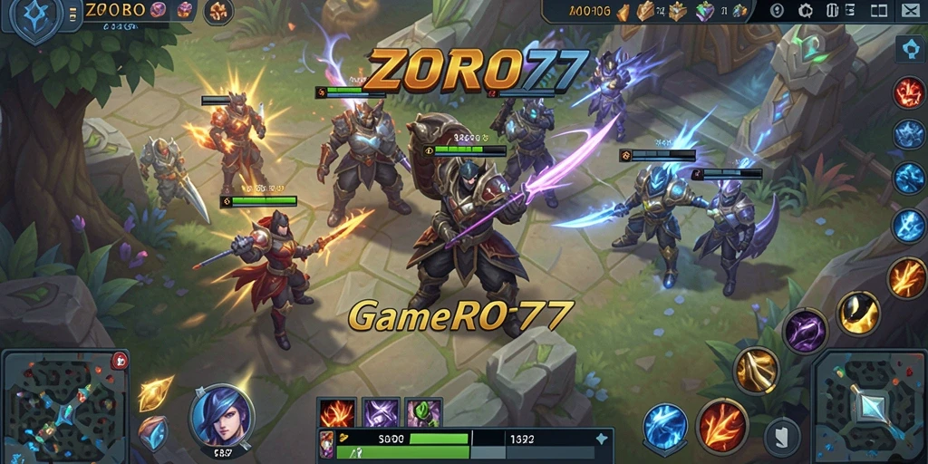 Tampilan gameplay menegangkan di arena ZORO77.